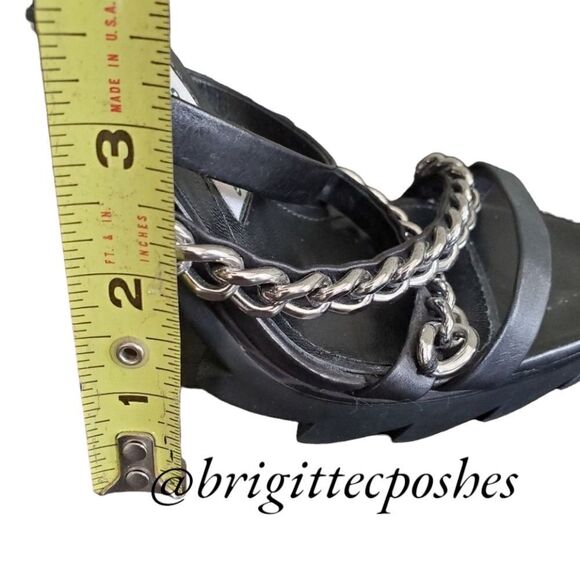 Camilla Skovgaard NWOT Black Chain Sandals Size 38 - Picture 13 of 14